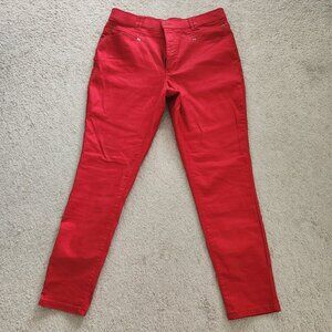 NWT INC Denim Metallic Red Skinny High Rise Jeans Size 18/34